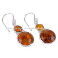 Beautiful Amber Gemstone 925 Sterling Silver Earring